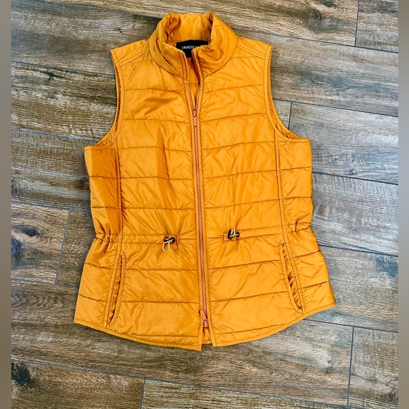 Lafayette 148 Orange Zippered Puffer Vest Small - Picture 3 of 9